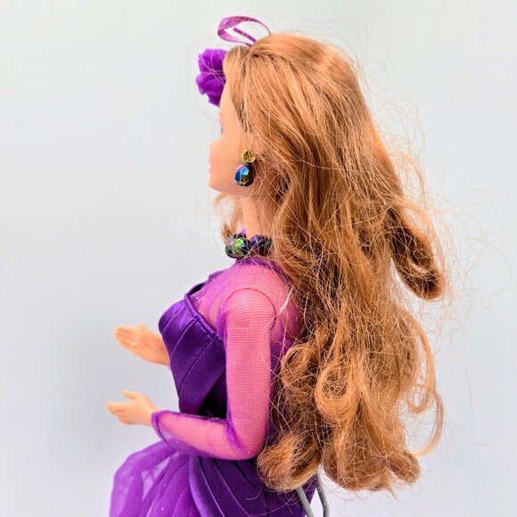 Purple Passion 1995 Barbie Doll Brunette Readhead Mattel Dress Earrings 13555 Re - Picture 6 of 16